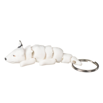 Bulterier łatka na uchu - brelok do kluczy